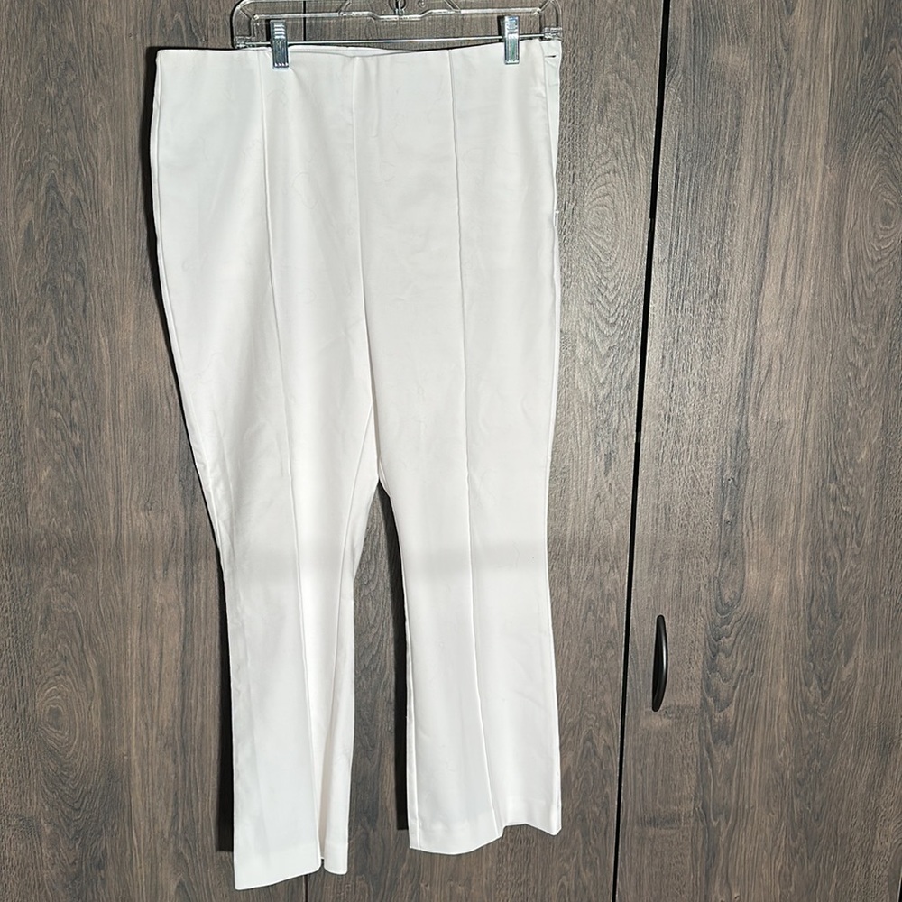 Loft stretch pants Size 14 with side zip White